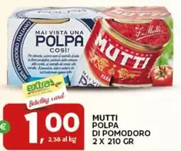 Extra Supermercati Mutti polpa di pomodoro offerta