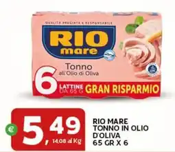 Extra Supermercati Rio mare tonno in olio d'oliva offerta
