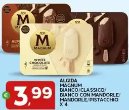 Extra Supermercati Algida magnum bianco/classico bianco con mandorle/ mandorle/pistacchio offerta