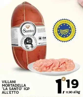 Extra Supermercati Villani mortadella "la santo igp offerta