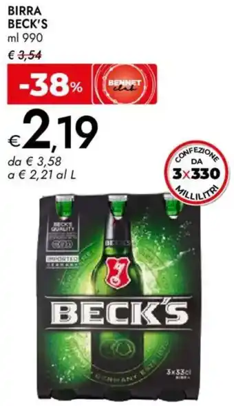 Bennet Birra BECK'S offerta