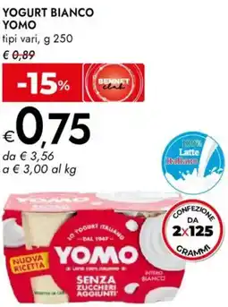 Bennet Yogurt bianco YOMO offerta