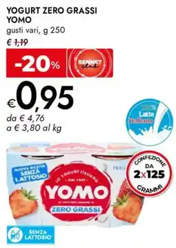 Bennet Yogurt zero grassi YOMO offerta