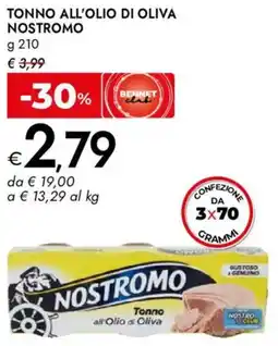 Bennet Tonno all'olio di oliva NOSTROMO offerta