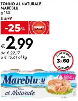 Bennet Tonno al naturale MAREBLU offerta