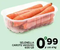 Extra Supermercati Selenella carote vassoio offerta