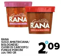 Extra Supermercati Rana sugo amatriciana/ bolognese/ cuori di carciofo/ funghi porcini offerta