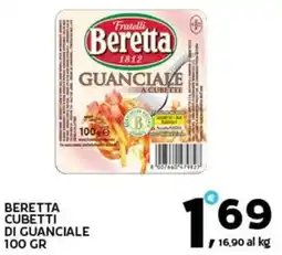 Extra Supermercati Beretta cubetti di guanciale offerta