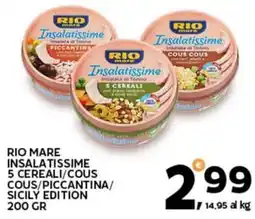 Extra Supermercati Rio mare insalatissime 5 cereali/cous cous/piccantina/ sicily edition offerta