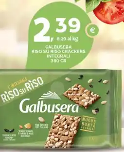 Extra Supermercati Galbusera riso su riso crackers integrali offerta