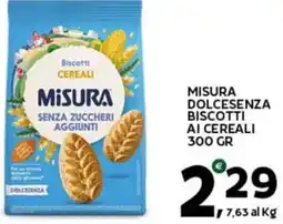 Extra Supermercati Misura dolcesenza biscotti ai cereali offerta
