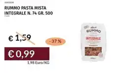 Prezzemolo e Vitale Rummo pasta mista integrale n. 74 offerta