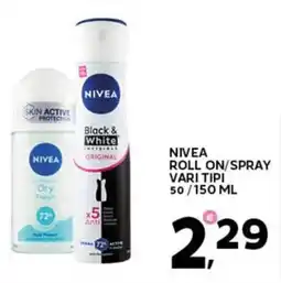 Extra Supermercati Nivea roll on/spray offerta