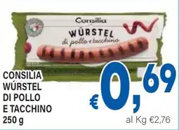 DEM Consilia wurstel di pollo e tacchino offerta
