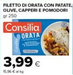 Tigre Amico Consilia Filetto di orata con patate, olive, capperi e pomodori offerta