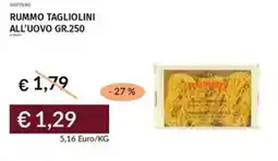 Prezzemolo e Vitale Rummo tagliolini all'uovo offerta