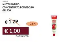 Prezzemolo e Vitale Mutti doppio concentrato pomodoro offerta