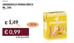 Prezzemolo e Vitale Granarolo panna brick offerta