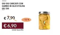 Prezzemolo e Vitale Giu giu carciofi con gambo in olio d'oliva offerta