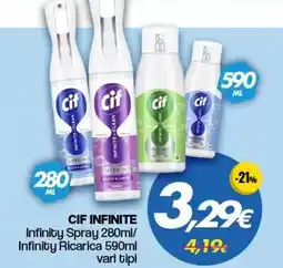 Franzy's CIF INFINITE Infinity Spray/ Infinity Ricarica offerta