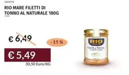 Prezzemolo e Vitale Rio mare filetti di tonno al naturale offerta