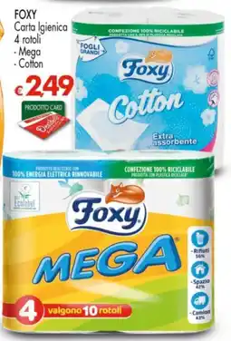 Despar FOXY Carta Igienica Mega, Cotton offerta
