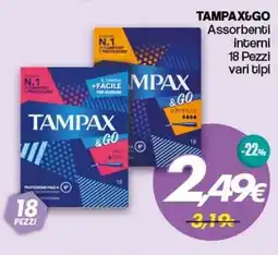 Franzy's TAMPAX&GO Assorbenti interni 18 Pezzi offerta