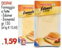 Despar DESPAR Formaggio a Fette. Edamer, Emmental offerta