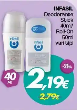 Franzy's INFASIL Deodorante infasil Stick / Roll-On offerta
