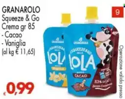 Despar GRANAROLO Squeeze & Go Crema, Cacao, Vaniglia offerta