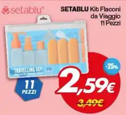 Franzy's SETABLU Kit Flaconi da Viaggio offerta