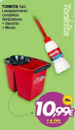 Franzy's TONKITA Set Lavapavimenti completo Strizzatore + Secchio + Mocio offerta