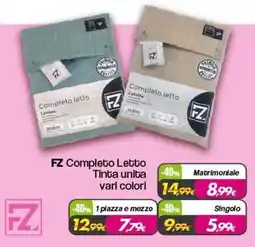 Franzy's FZ Completo Letto Tinta unita Matrimoniale offerta