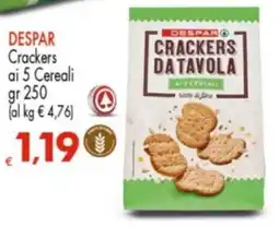 Despar DESPAR Crackers ai 5 Cereali offerta