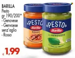 Despar BARILLA Pesto Genovese, Genvoese senz'aglio, Rosso offerta