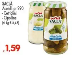 Despar SACLÀ Acetelli Cetriolini, Cipolline offerta
