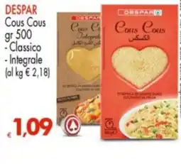 Despar DESPAR Cous Cous, Classico, Integrale offerta