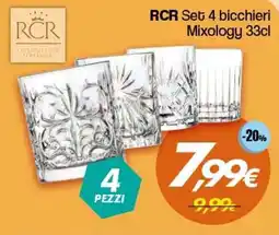 Franzy's RCR Set 4 bicchieri Mixology offerta
