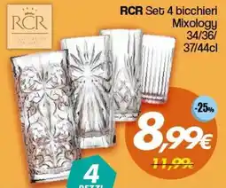 Franzy's RCR Set 4 bicchieri Mixology offerta