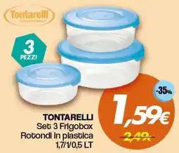 Franzy's TONTARELLI Set 3 Frigobox Rotondi in plastica offerta