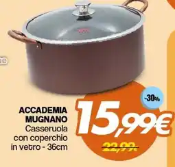 Franzy's ACCADEMIA MUGNANO Casseruola con coperchio in vetro offerta