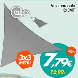 Franzy's Vela parasole 3x3MT offerta
