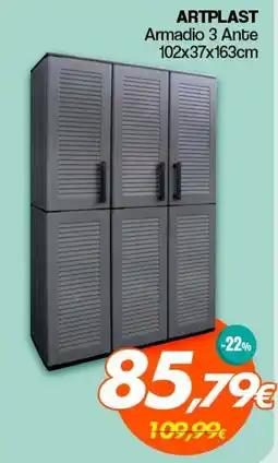 Franzy's ARTPLAST Armadio 3 Ante offerta