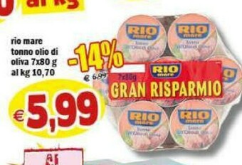 Il Castoro Supermercati Tonno rio mare offerta