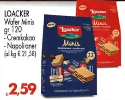 Despar LOACKER Wafer Minis Cremkakao, Napolitaner offerta
