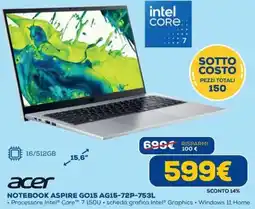 DIMOStore acer NOTEBOOK ASPIRE GO15 AG15-72P-753L offerta