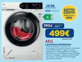 DIMOStore AEG LAVATRICE LR6FEBG104 offerta
