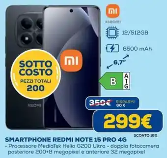 DIMOStore Smartphone redmi note 15 pro 4G offerta