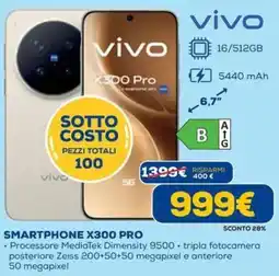 DIMOStore Vivo SMARTPHONE X300 PRO offerta