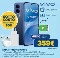 DIMOStore Vivo SMARTPHONE V70 FE offerta